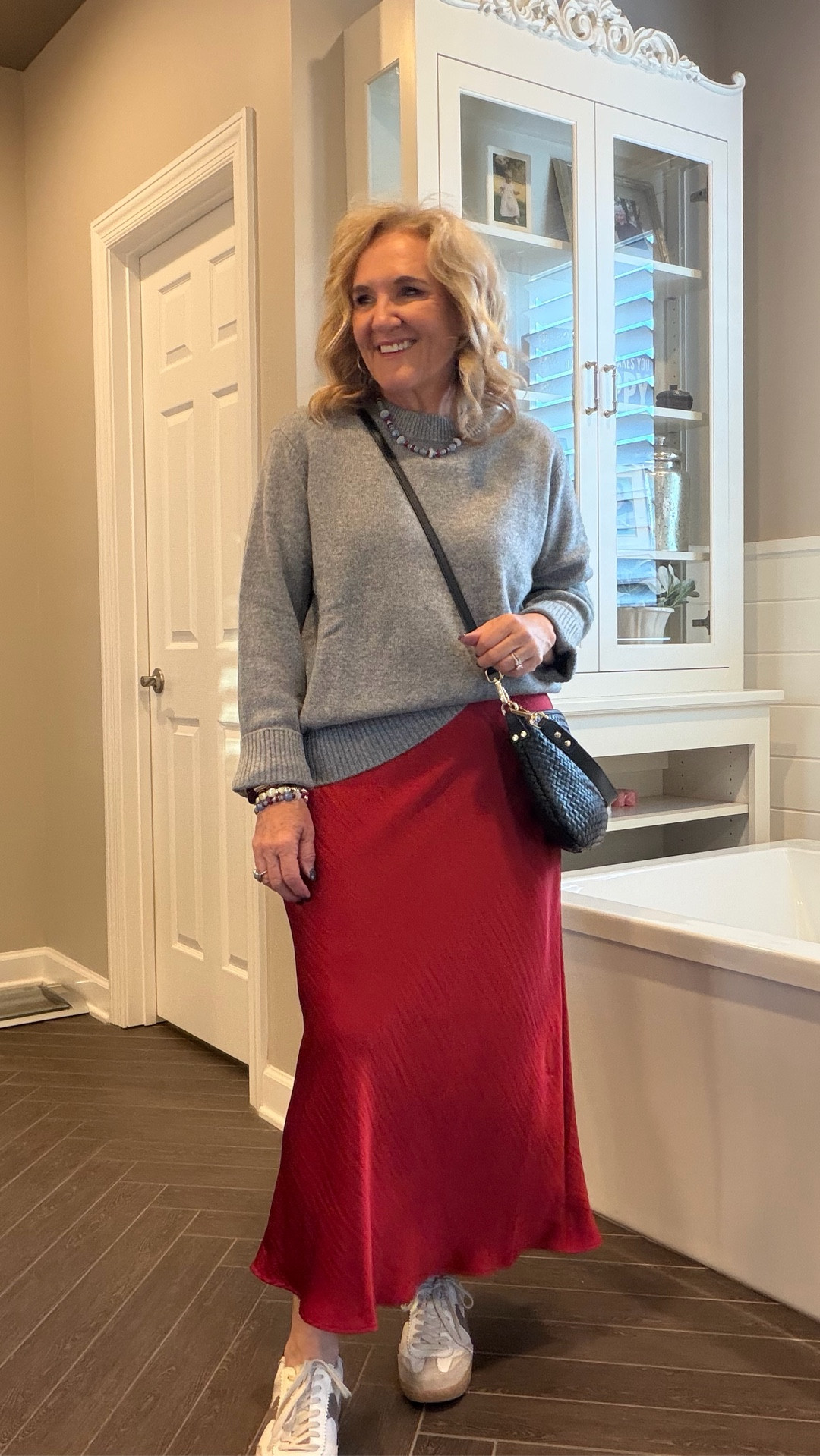 Satin slip skirt I sized down to a small 
Cashmere boatneck size large (regular size works just sized up in this)
White no iron blouse size 1.0
Fair isle cardigan medium 
Brown boat sweater medium 
Leopard bow blouse medium petite 
Cashmere oversized crewneck size medium 
20% off Allie & Bess jewelry code NANETTE20

#LTKOver40 #LTKHoliday #LTKFindsUnder100