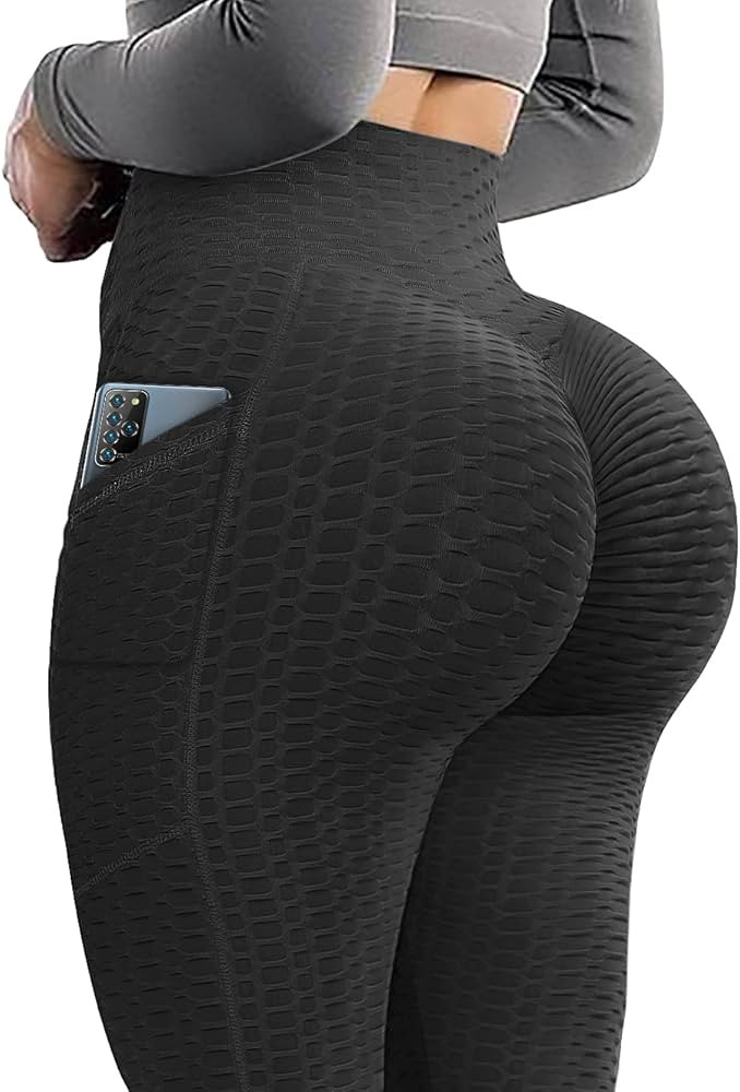 Scrunch Butt Lifting Leggings with Pockets for Women Butt Lift High Waisted Peach Lift TIK Tok Le... | Amazon (US)