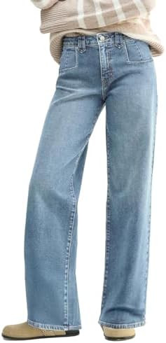 EMMIOL Baggy Jeans Women Straight Leg Mid Rise Boyfriend Wide Leg High Waisted Cute Trendy Y2K Lo... | Amazon (US)