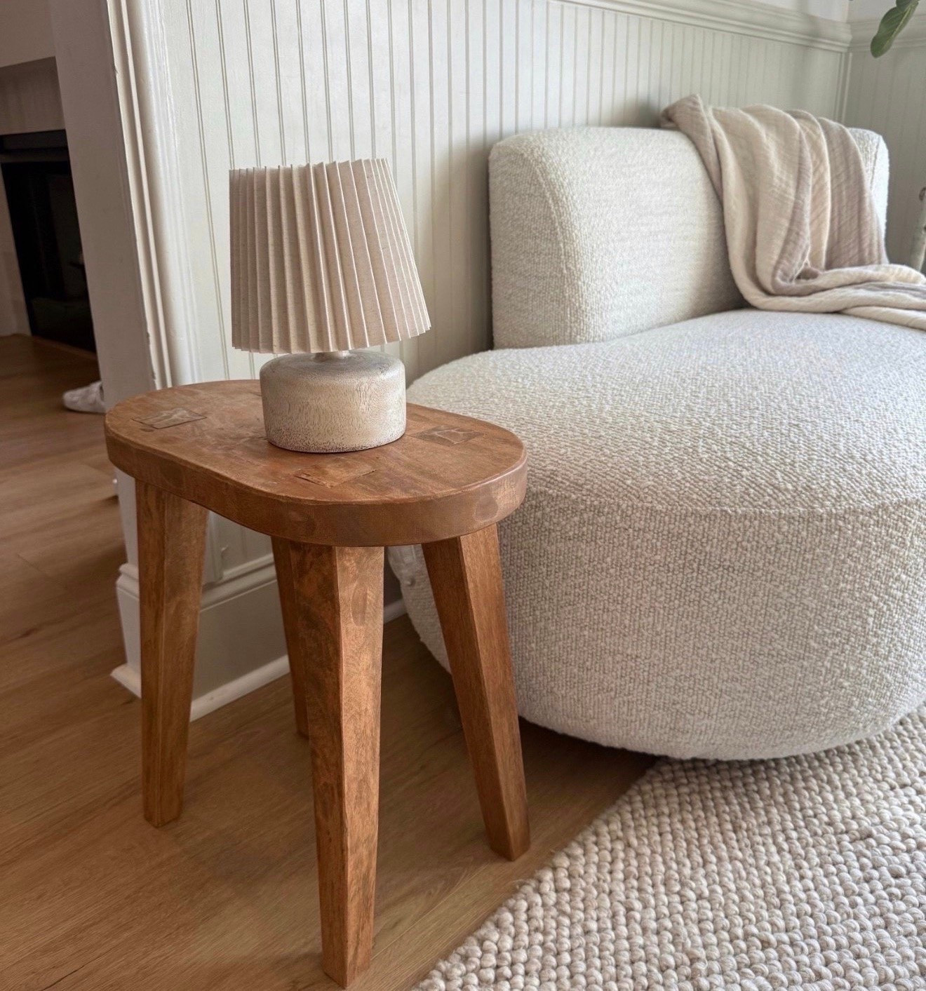 The cutest wooden end table now on sale from @Target !! Love this table and chaise combo!

#LTKgrwm #LTKHome #LTKootd