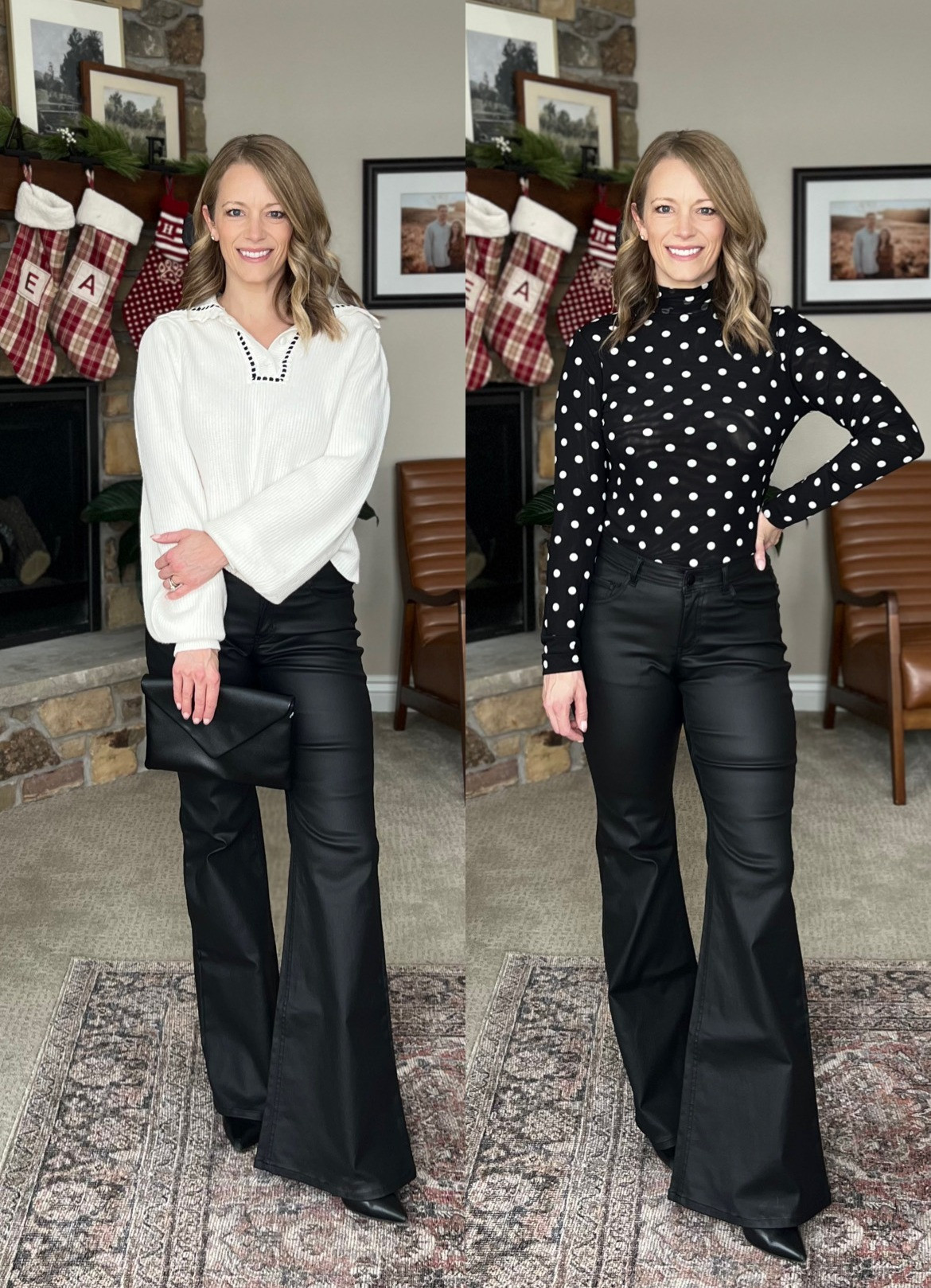 Absolutely loving these pants - so flattering for curves! These fun holiday tops make these a perfect work event! 

 #LTKHoliday #LTKOver40 #LTKWorkwear