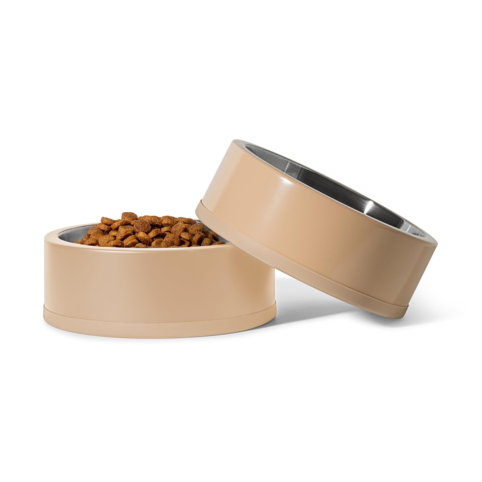 Wild One, Tan Stainless Steel Dog Bowl, Non-Slip Base, 4 Cup Capacity, 2 Count | Amazon (US)