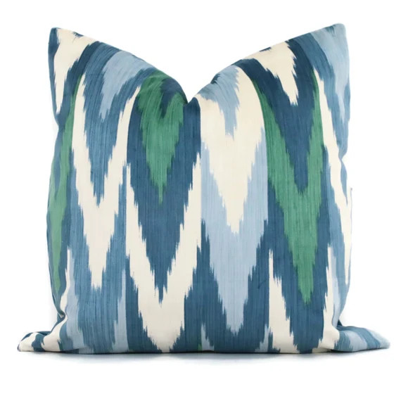 Decorative Pillow Cover in Schumacher Peacock Emerald Kashgar | Etsy | Etsy (US)