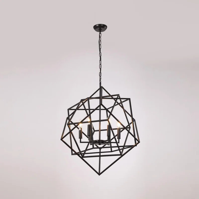 Burkeville 6 - Light Statement Geometric Chandelier | Wayfair North America