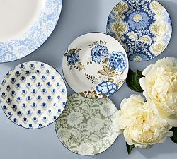 Kravet Jardin Stoneware Appetizer Plates -  Mixed Set of 4 | Pottery Barn (US)