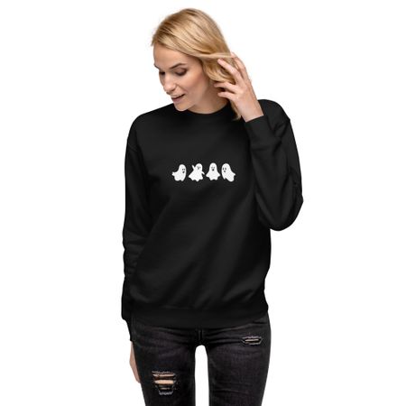 Ghost sweater- unisex- 4 ghost black sweatshirt 

#LTKHalloween #LTKSeasonal