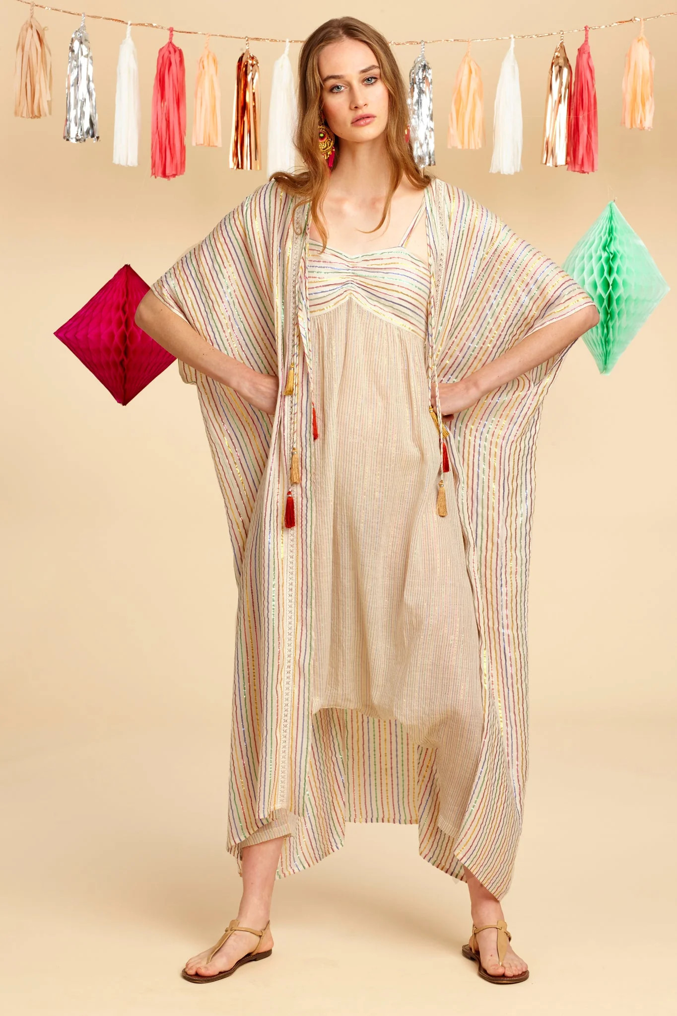 Adria Rainbow Coat - SAMPLE by Miguelina | Support HerStory