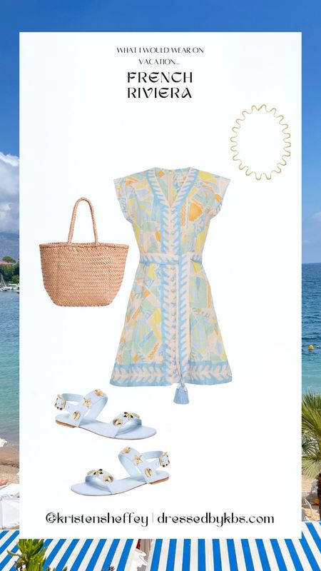 Perfect outfit for a fun day of shopping or sipping on spritz by the beach! 🏖️ a few fun vacation outfit pieces I would wear if I was going to the French Riviera this summer! 

#LTKtravel #LTKstyletip