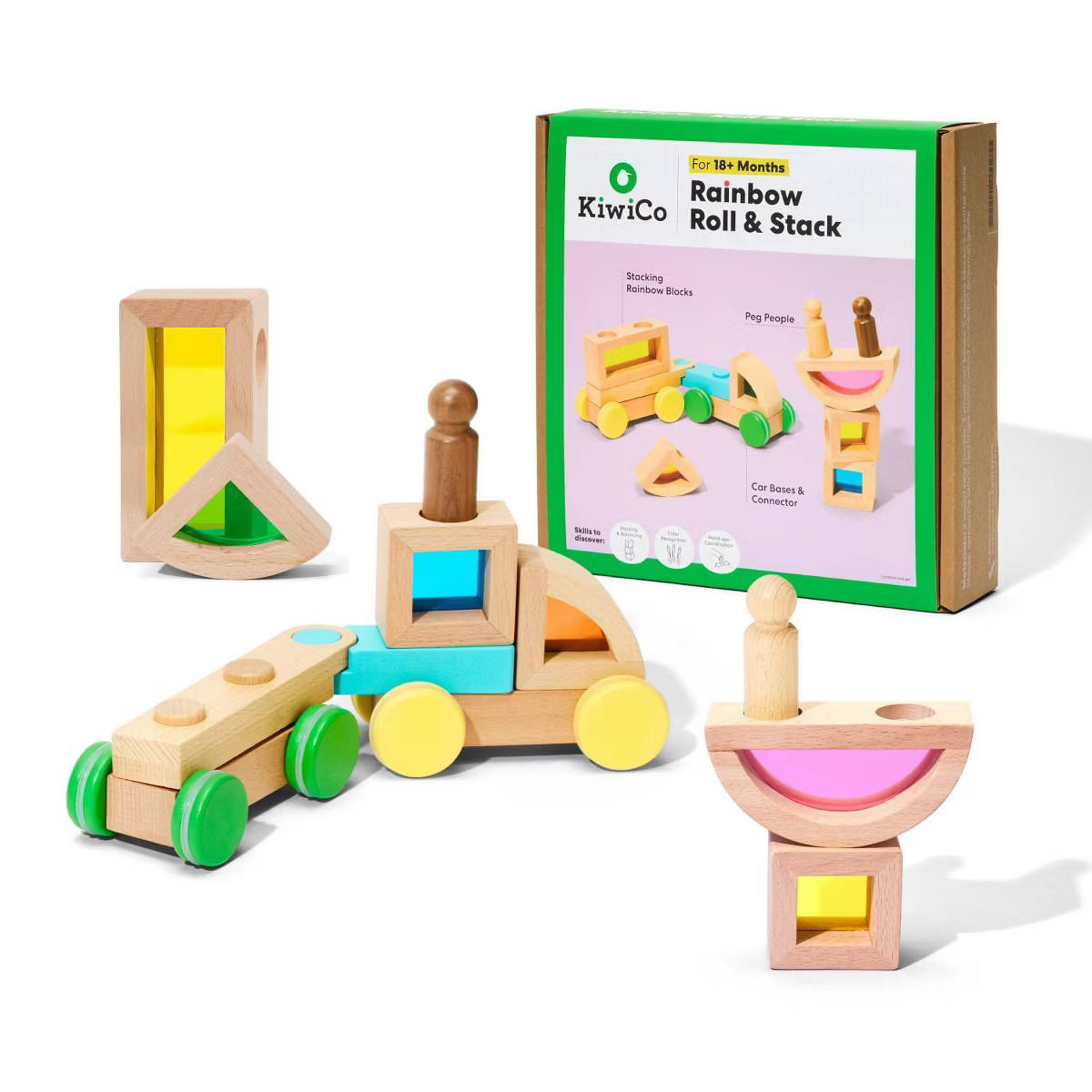 KiwiCo Activity Play Center 18m+ - Rainbow Roll & Stack 11pc | Target