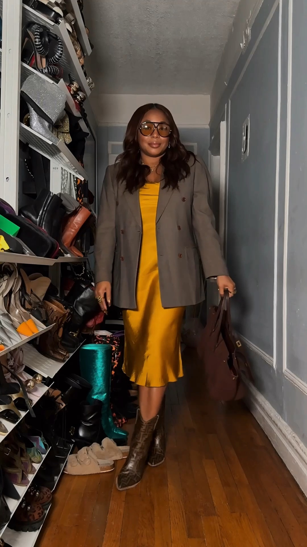 Who said slip dresses were only for summer?

A silk slip dress for ease, a tailored blazer for structure, western-style boots for attitude, and a suede bag to tie it all together. Fall texture, done right.

Style tip: Layer a blazer or trench over a slip dress to stretch it through the colder months—just swap sandals for statement boots.
Shop the exact pieces or similar ones below.

#LTKStyleTip #LTKWorkwear #LTKFindsUnder100