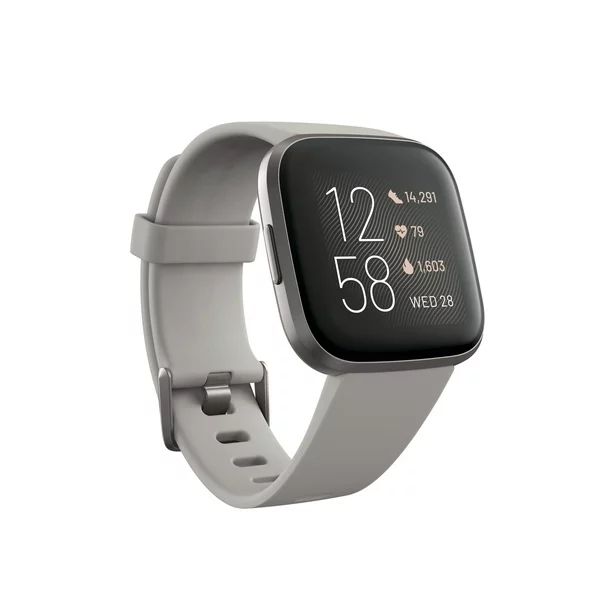 Fitbit Versa 2 Health & Fitness Smartwatch - Stone/Mist Gray Aluminum - Walmart.com | Walmart (US)