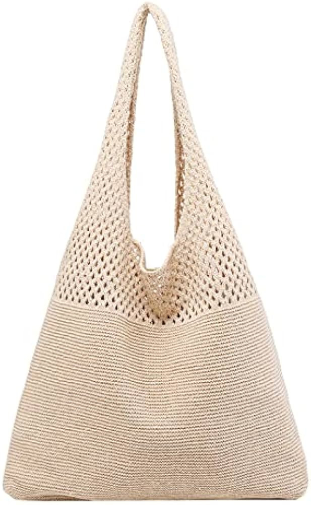 Bruafsir Retro Beach for Girls, Bags Hollow Hand Bag,Women Hollow Knitting | Amazon (UK)