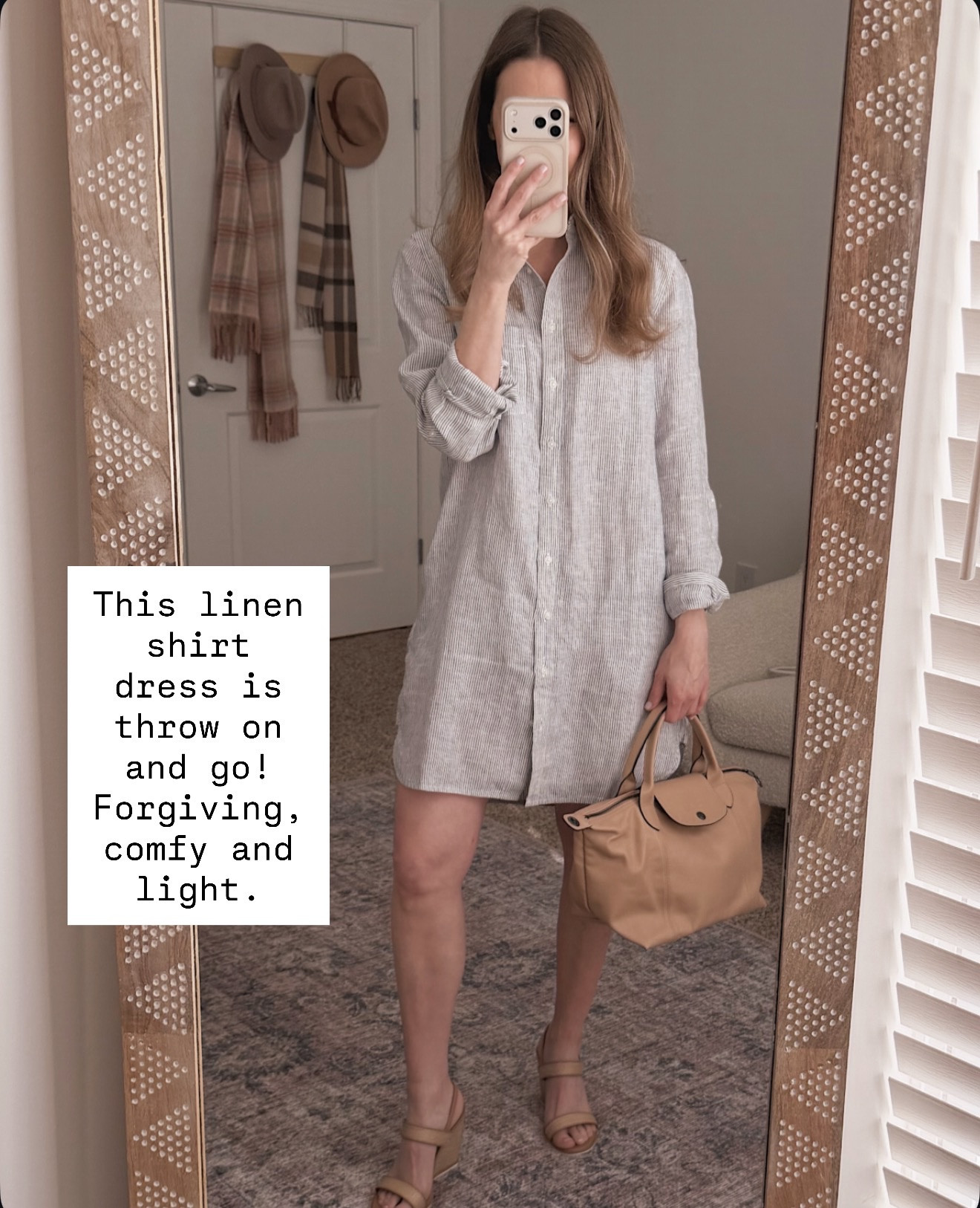 This linen shirt dress is the easiest warm weather outfit. Lightweight, comfortable, and perfect for those days when you want to look put together with zero effort.

linen shirt dress women, casual summer dress women, easy throw on dress outfit, lightweight summer outfit women, neutral summer outfit ideas, casual everyday dress women, comfortable warm weather outfit

#LTKOver40 #LTKSeasonal #LTKootd