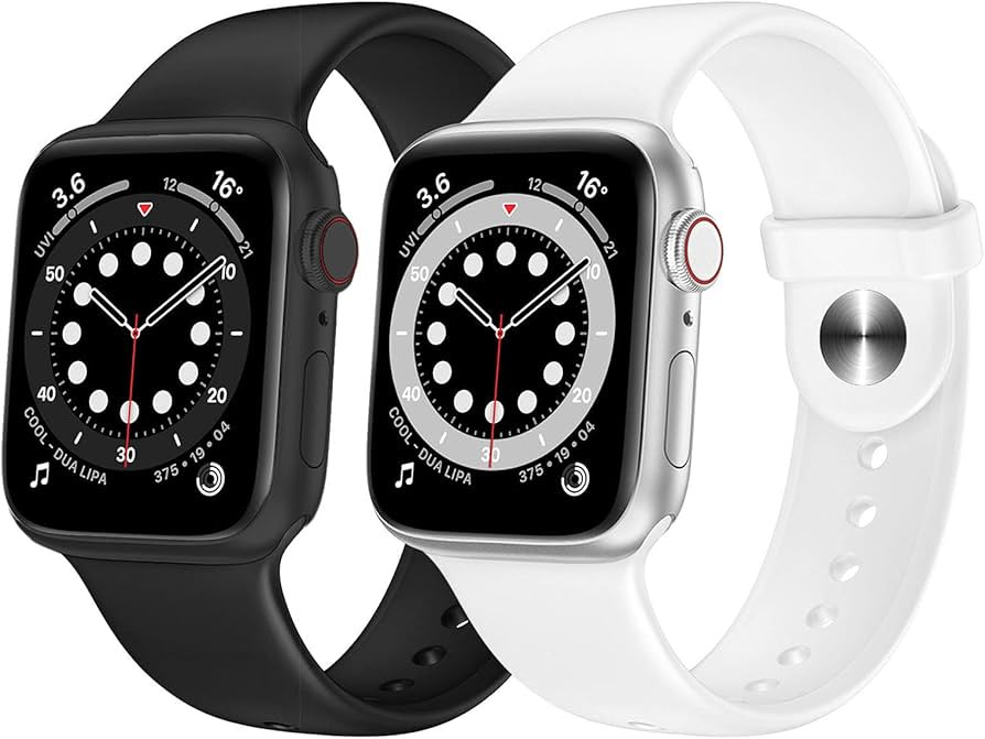 OUHENG 2 Pack Sport Band Compatible with Apple Watch 41mm 40mm 38mm, Soft Silicone Strap for iWat... | Amazon (US)
