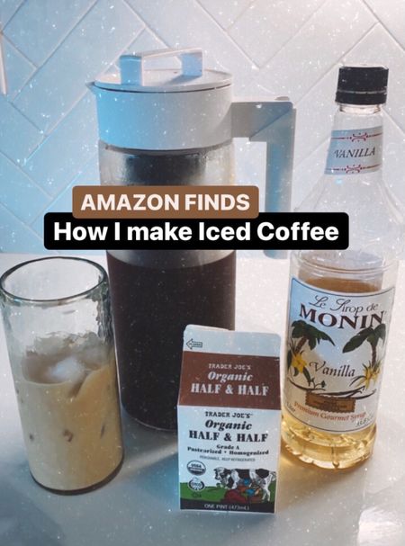 Amazon cold brew coffee maker on sale! Under $30. BEST vanilla on the market IMO. Iced coffee maker, cold brew coffee, cold brew coffee maker, Amazon home, Amazon kitchen, Amazon coffee maker, coffee maker sale, vanilla syrup, amazon 

#LTKunder50 #LTKsalealert #LTKhome