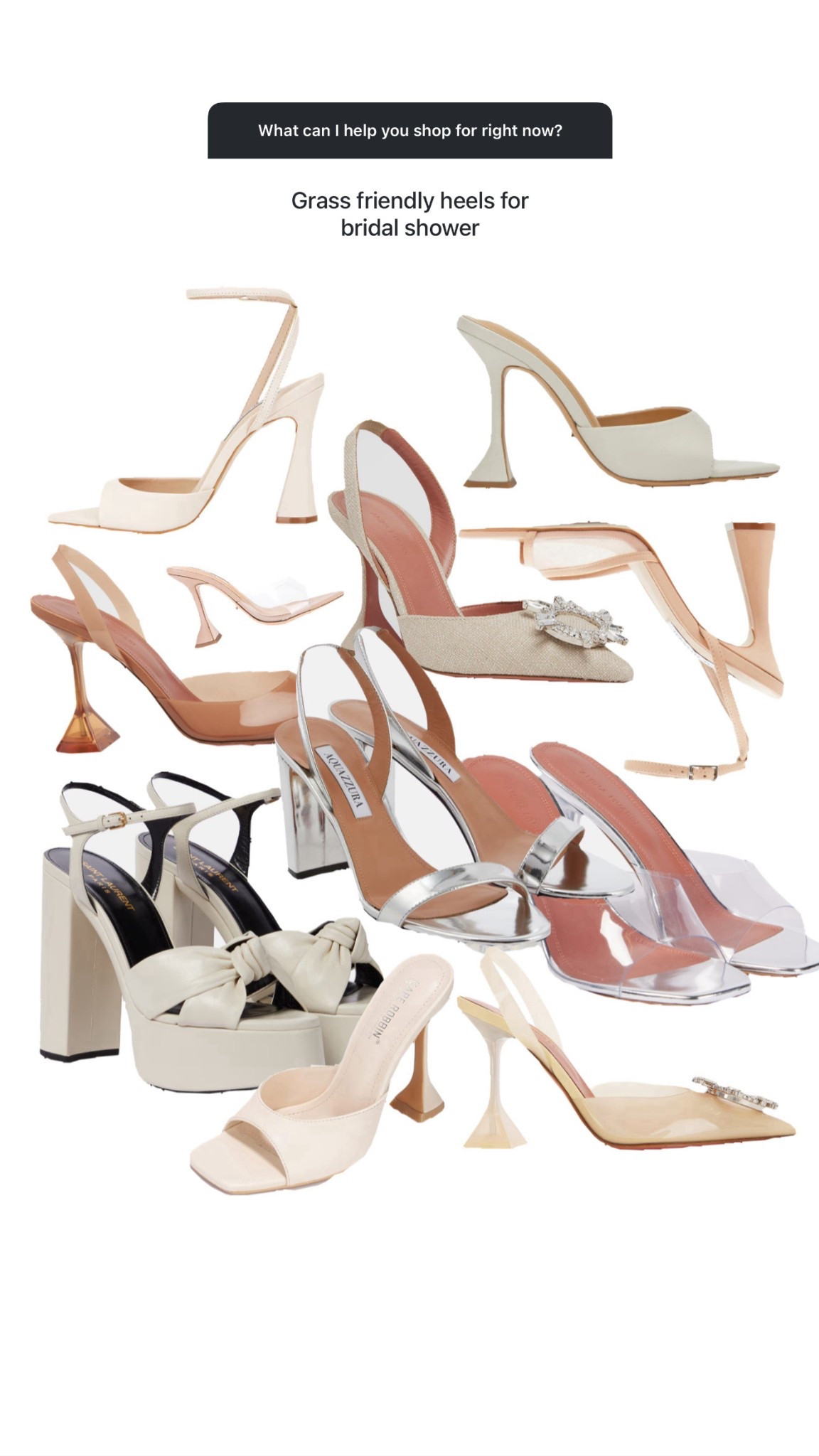 Grass friendly heels for a bridal shower 

#LTKSeasonal #LTKShoeCrush #LTKFindsUnder50