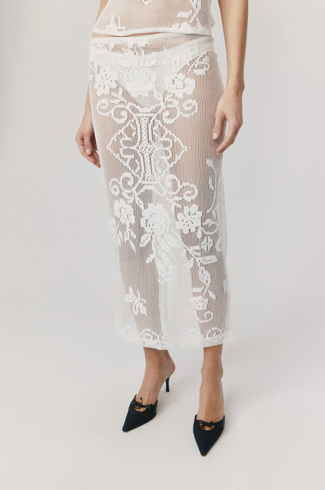 Saint Midi Skirt | White | With Jean (US)