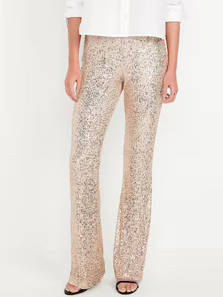 High-Waisted Sequin Flare Pants | Old Navy (US)