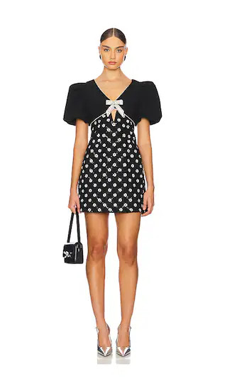 X Nicky Hilton Alivia Short Sleeve Mini Dress in Black | Revolve Clothing (Global)