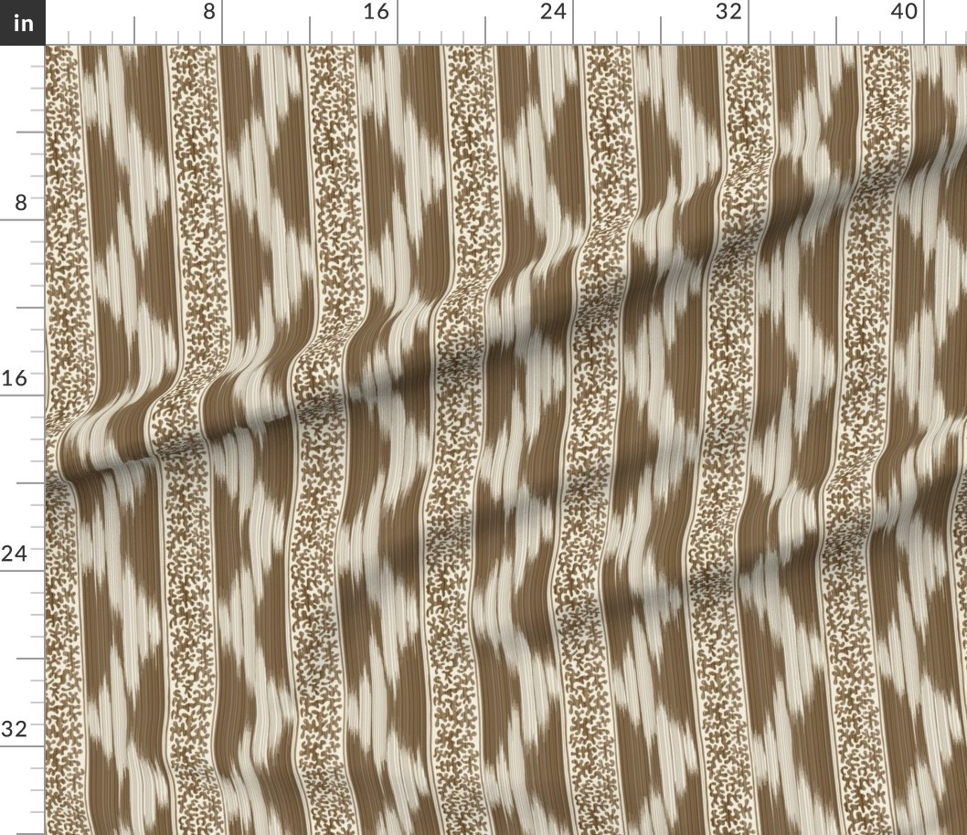 Fabric in FAIRFIELD STRIPE TOBACCO DEEP CREAM | Spoonflower