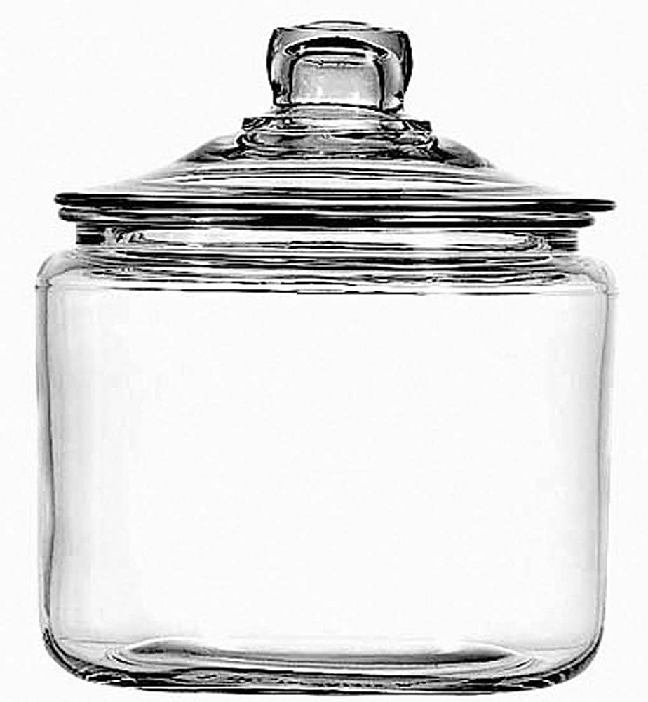 Anchor Hocking 3 Quart Heritage Hill Glass Jar with Lid (2 piece, all glass, dishwasher safe) | Amazon (US)