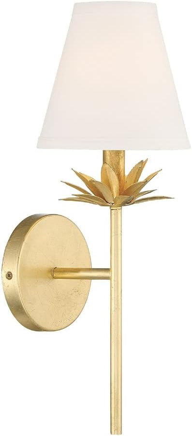 Francis Millar FR90077TG Vintage 1-Light Wall Sconce, True Gold (6" W x 17" H) | Amazon (US)