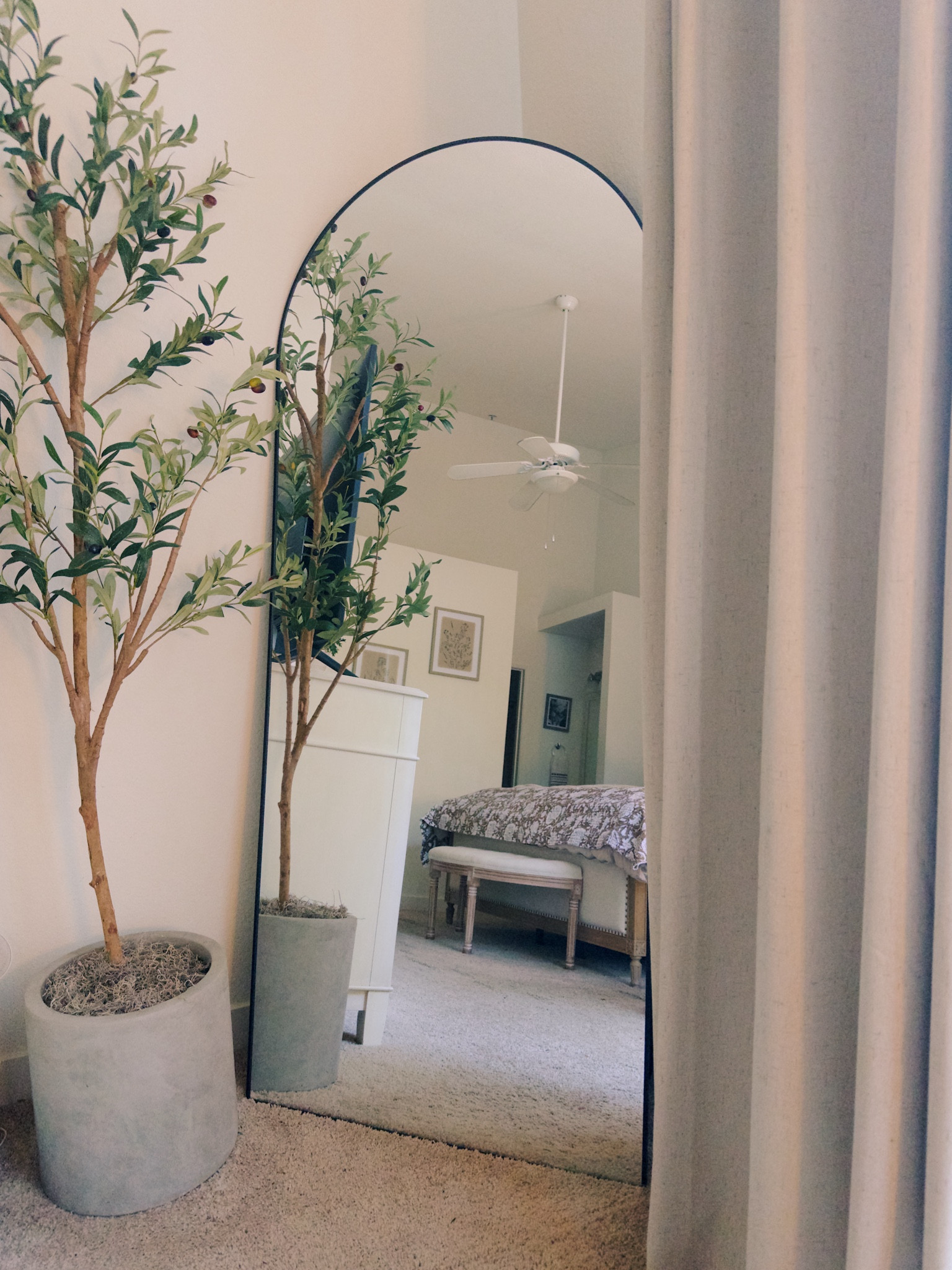 Bedroom Upgrade with some green foliage 🌳
Full Length Mirror on sale for only $129!

#LTKFindsUnder100 #LTKHome #LTKSaleAlert