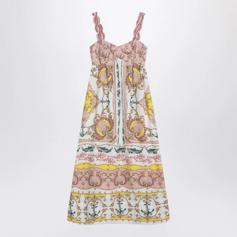 Farm Rio Linen-Blend Dress With Nautical Print | Baltini