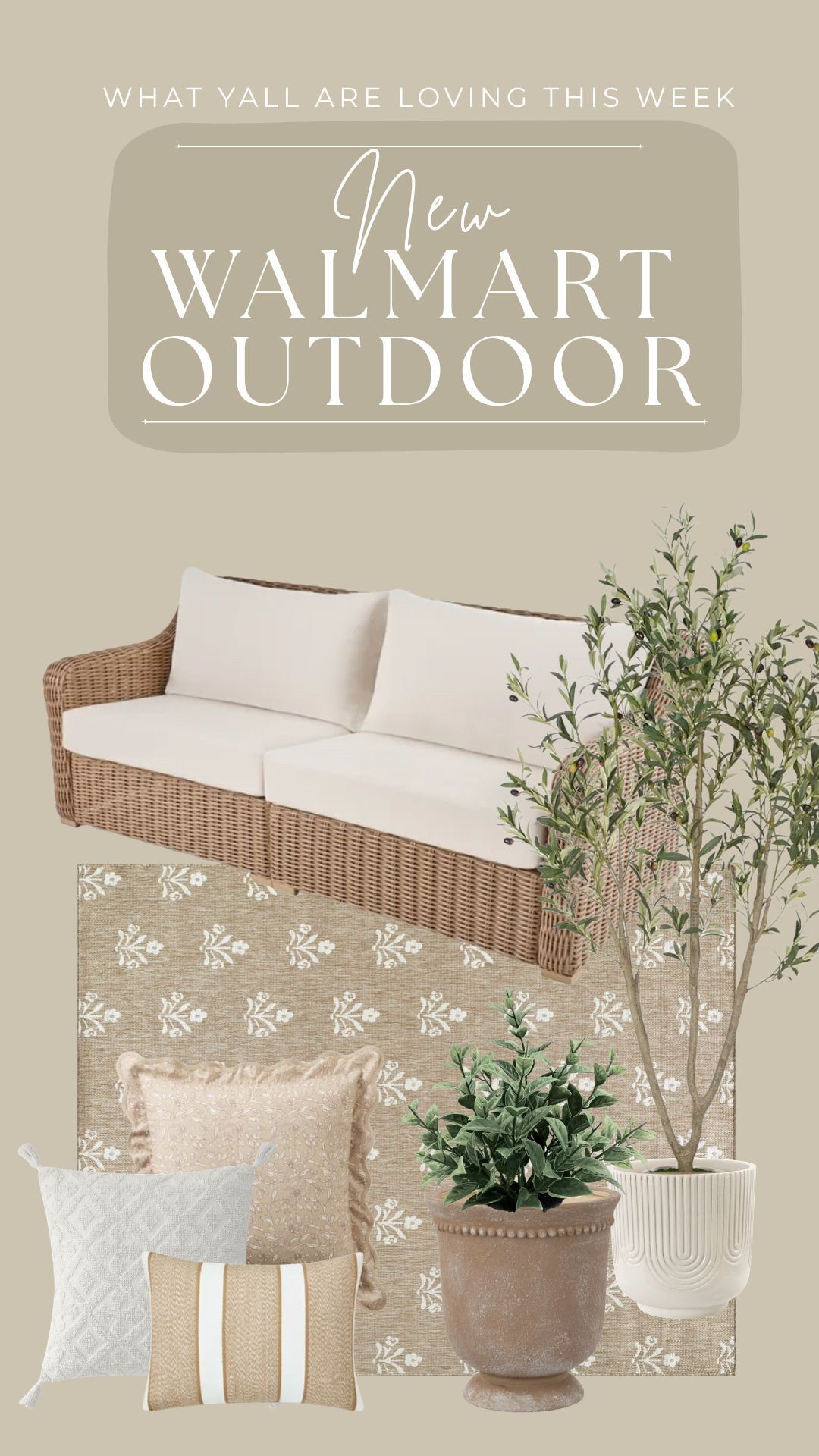 Spring patio refresh 🤍 Mixing textured neutrals, statement planters, and faux greenery for that elevated Pottery Barn-inspired vibe.

 

#LTKHome