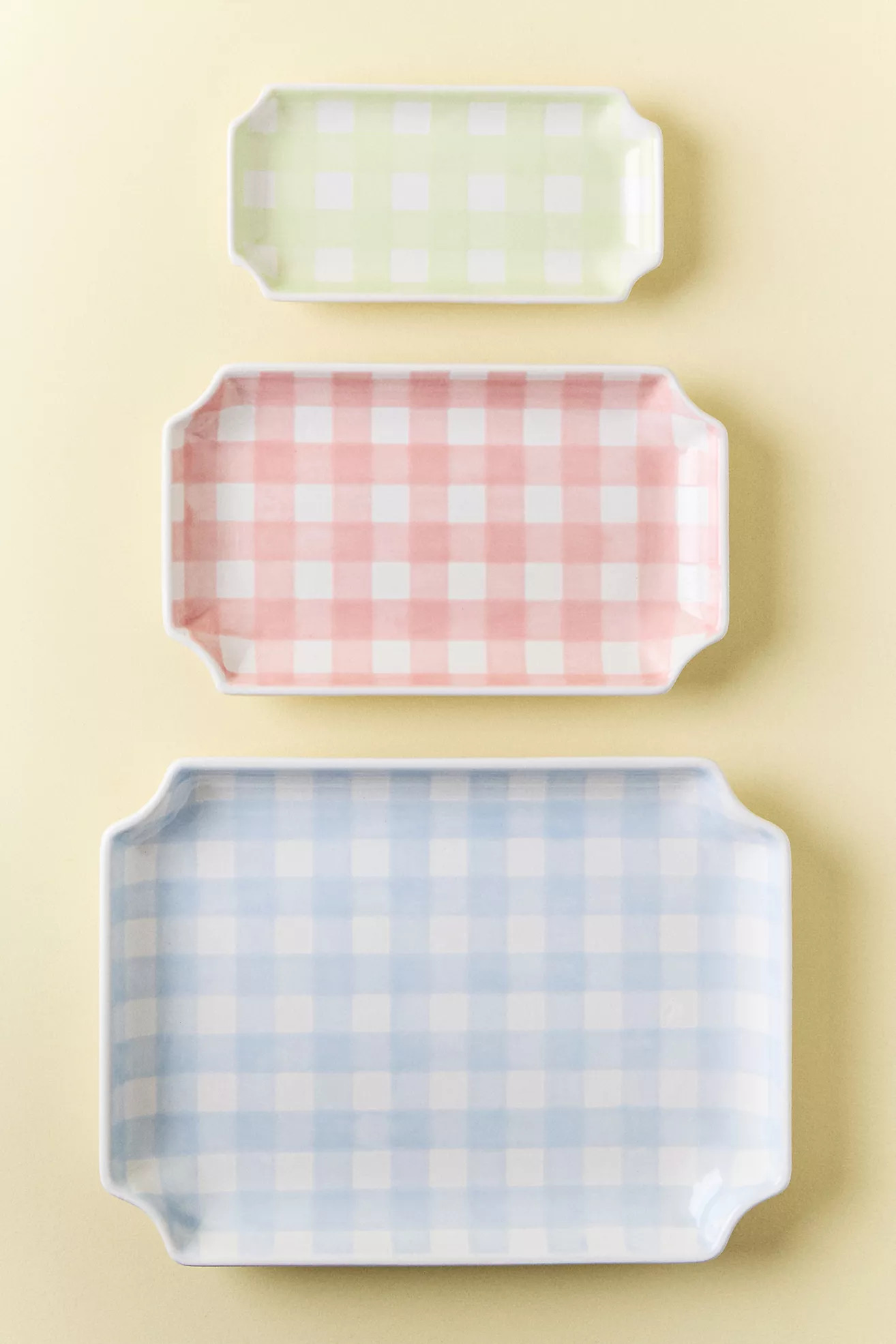Ruby Clay Gingham Tray | Anthropologie (US)