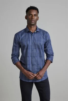 HIGHSTIL Camisa Algodão Egípcio Comfort - Azul Marinho | Dafiti (BR)