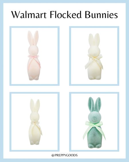 Adorable flocked bunnies for Easter from Walmart, Easter bunny home decor finds from Walmart 

#LTKfindsunder100 #LTKhome