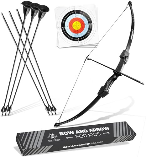 BOWRILLA® Bow and Arrow for Kids | Beginners Archery Set with 6 Arrows, Ideal for Kids & Teens 8 to 15 Years | 3-Piece Take-Down Recurve Youth Bow and Arrow Set, Perfect for Left & Right Handers | Amazon (US)