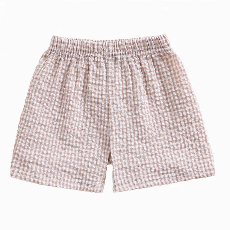 UngA Toddler Kids Baby Boy Girl Gingham Seersucker Shorts Elastic Waist Plaid Shorts Summer Casua... | Walmart (US)