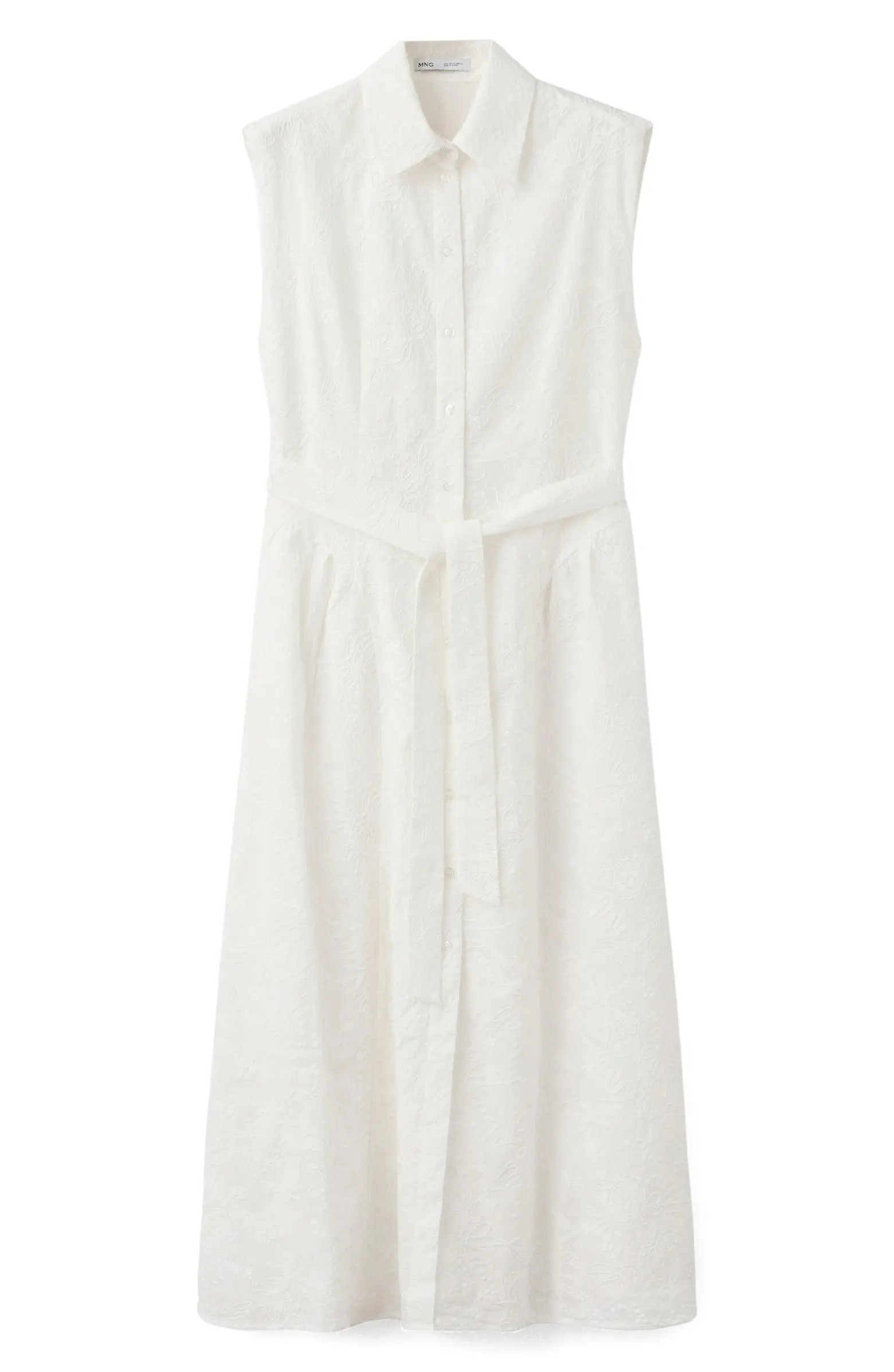 Embroidered Sleeveless Maxi Shirtdress | Nordstrom