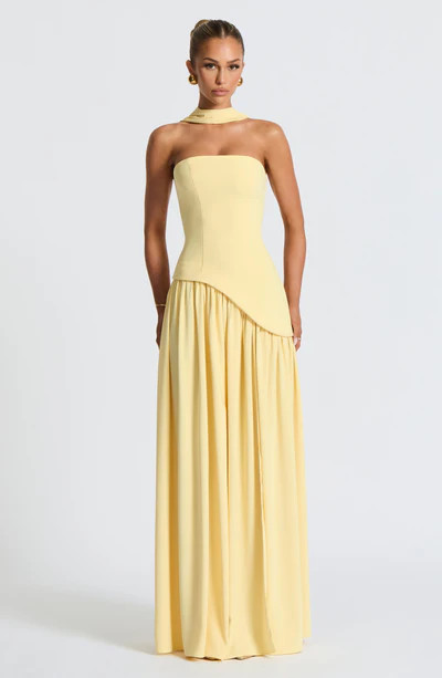 Maliyah Maxi Dress - Lemon | Babyboo (global)
