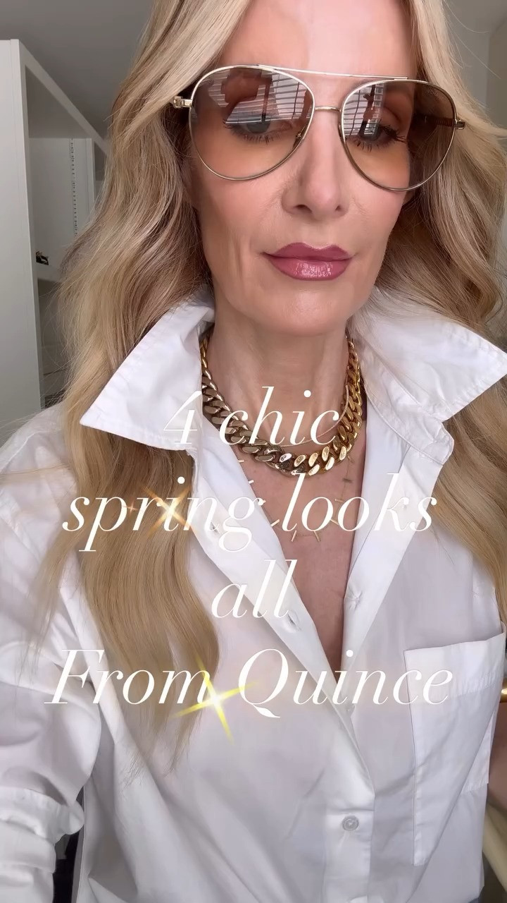 Four fabulous looks from @onequince and the best part? Everything is up to 40% less than traditional retailers—without compromising on quality.

Look 1: A must-have under $50 white button-down. Seriously, a wardrobe staple you’ll wear on repeat, paired with these $50 jeans that fit and feel like designer denim—so comfortable and flattering.

Look 2: This blue fitted midi dress is everything. Ribbed, wrinkle-free, and such a stunning, vibrant color. It hugs in all the right places and is incredibly flattering.

Look 3: A chic blue bodysuit styled again with my favorite $50 jeans (because I truly can’t stop wearing them!). Effortless, polished, and perfect for everyday.

Look 4: The ultimate spring/summer wedding guest dress. A gorgeous strapless silk maxi that comes in multiple colors. I love adding this scarf for an extra touch of elegance.

Everything runs true to size. I’m wearing an XS in all tops and dresses, and a 24 with a 28” inseam in the jeans.

Which look could you see yourself wearing? Let me know in the comments 

 

#LTKootd #LTKSeasonal #LTKOver40