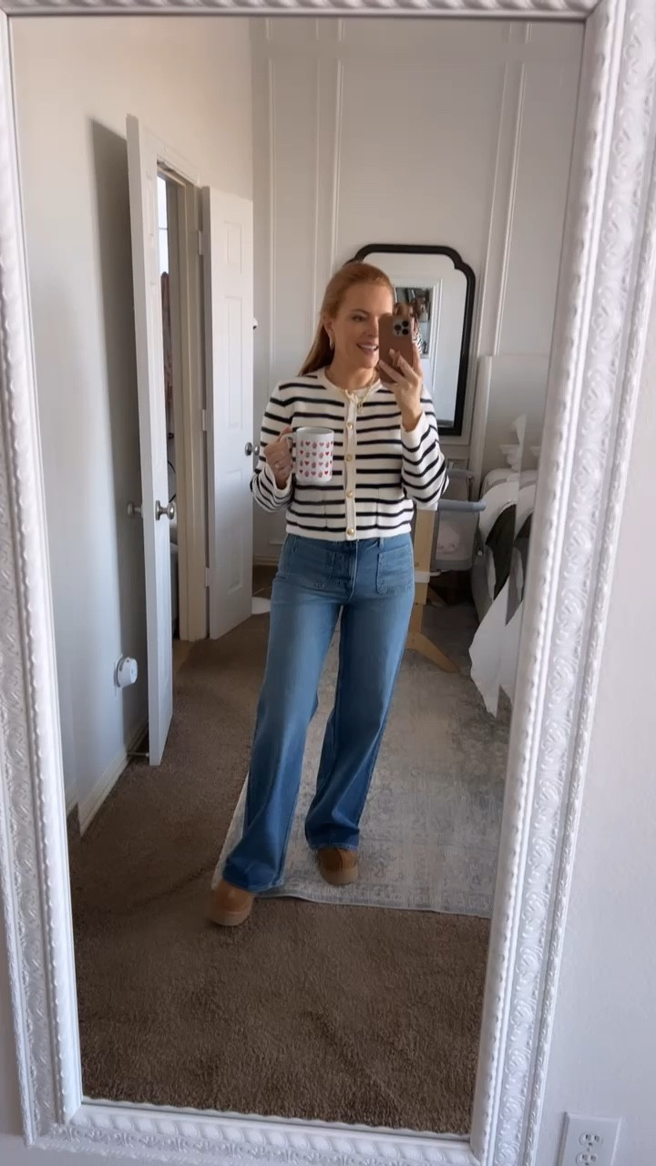 Today’s look to work from home!
Lady jacket is on sale and these are from Walmart😍 like alright I see you Walmart! 

Sizing:
Lady jacket - small
Wide leg jeans - 6

#LTKSeasonal #LTKworkwear #LTKfindsunder50