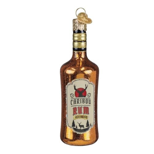 Old World Christmas Rum Bottle Glass Blown Ornament for Christmas Tree, Handcrafted Holiday Decoration, Adult Beverages Collection | Amazon (US)