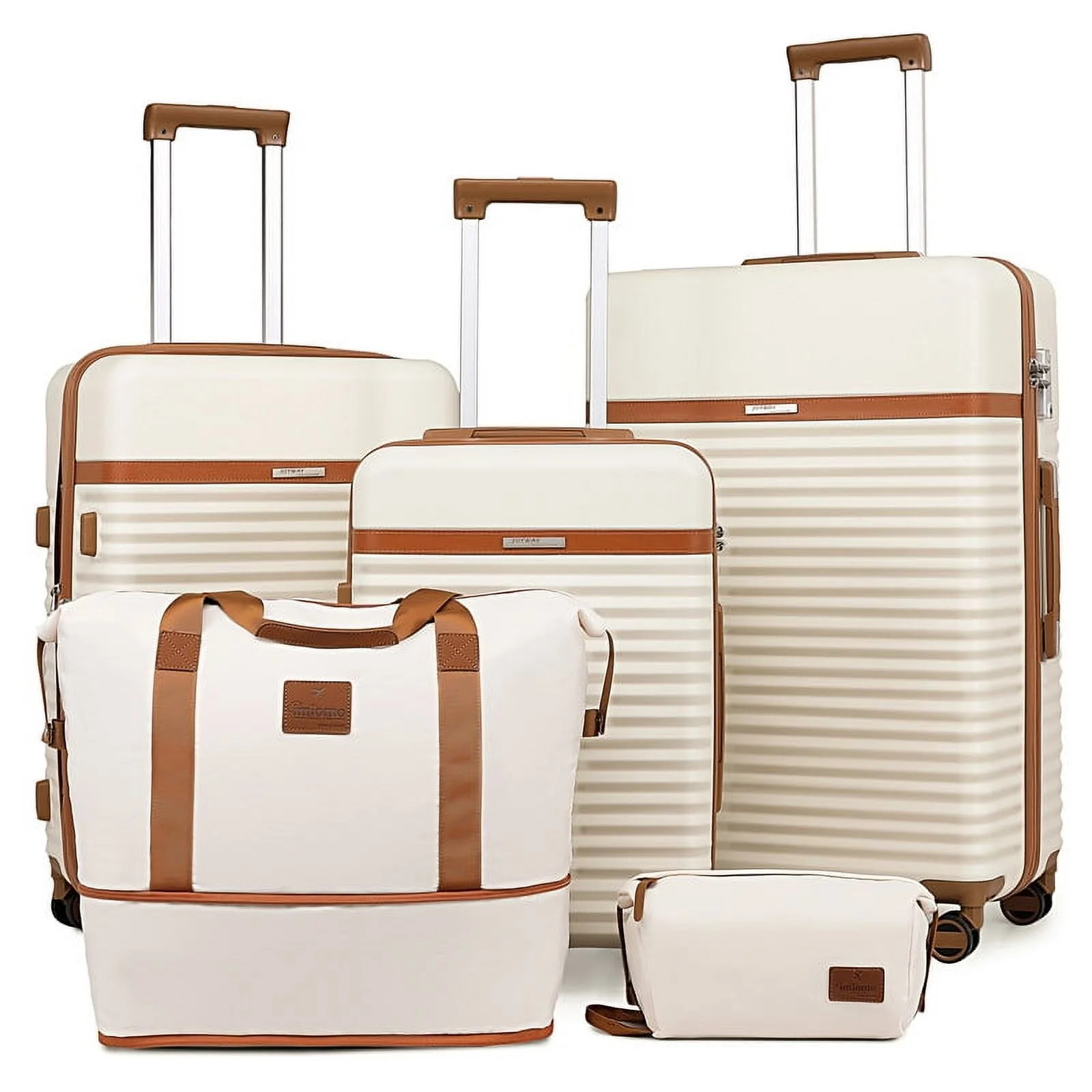 Joyway - 5 Luggage Sets ABS Hardside Spinner Luggage -(Expandable Suitcase20"24")28-in Checked Lu... | Walmart (US)