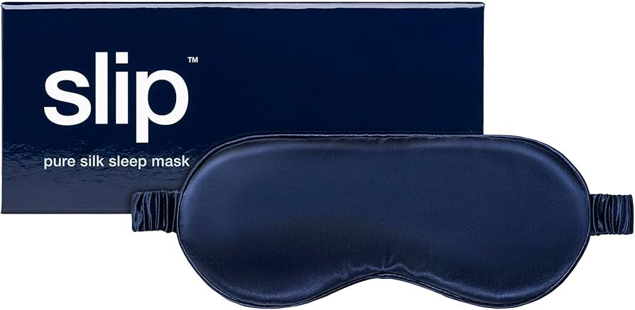 slip Pure Silk Sleep Mask - Navy | 100% Mulberry Silk, Ultra Soft & Comfortable, Blocks Light for... | Amazon (US)