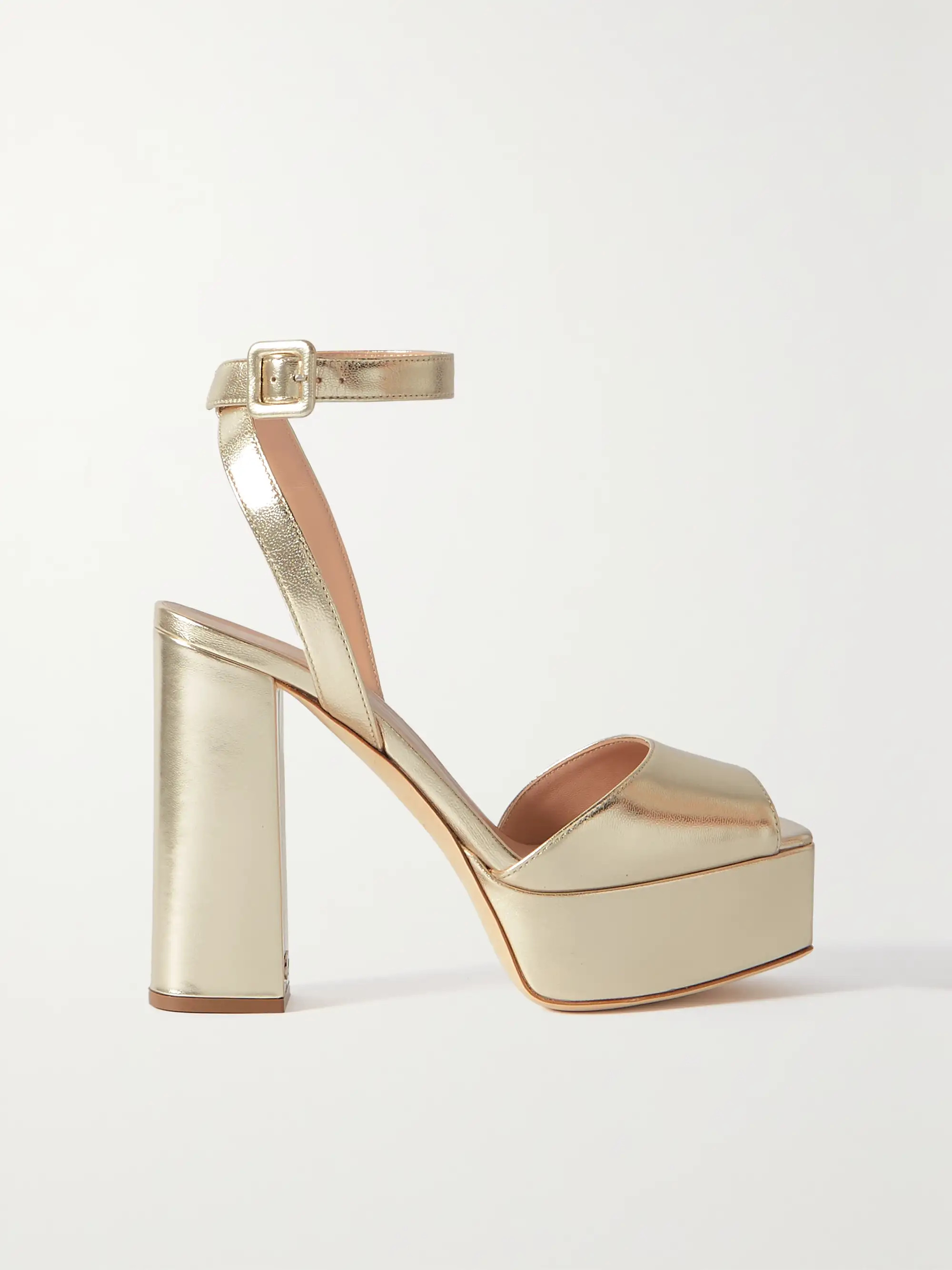 Blasvegas metallic leather platform sandals | NET-A-PORTER (US)