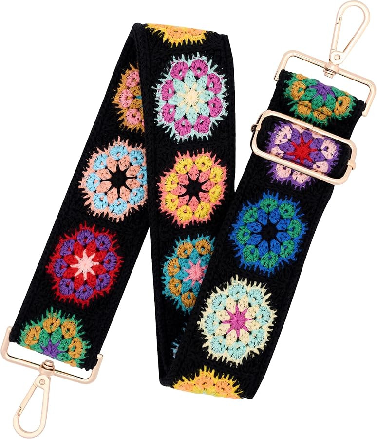 chushui Knit Purse Strap,Replacement Crossbody Wide Adjustable Shoulder Strap for Bag Handbag | Amazon (US)