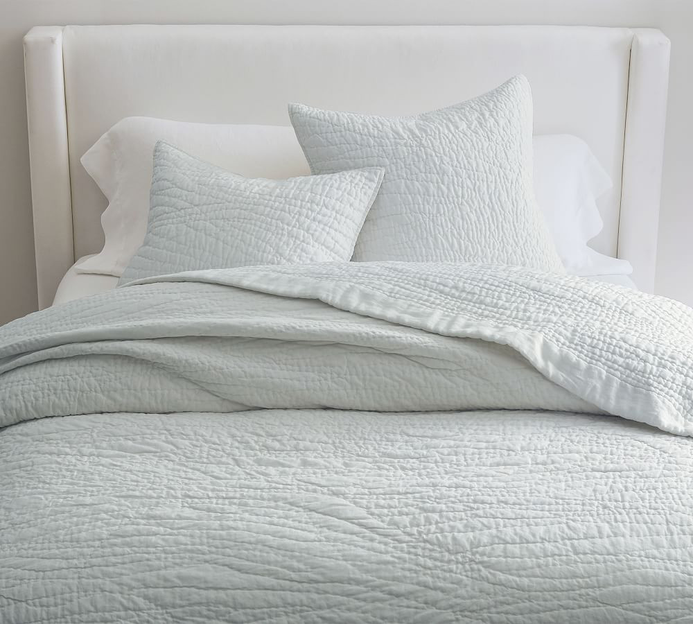Belgian Flax Linen Handcrafted Quilt | Pottery Barn (US)