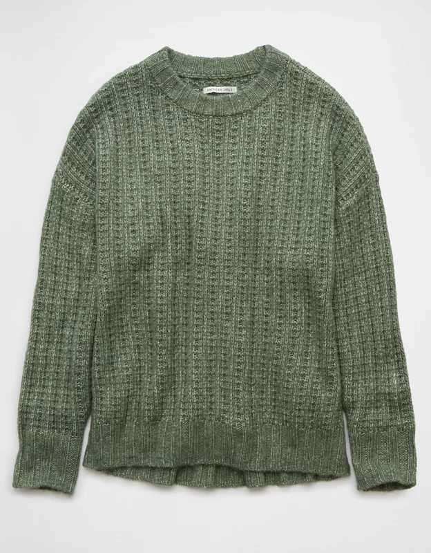 AE Oversized Crew Neck Sweater | American Eagle Outfitters (US & CA)