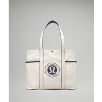 lululemon - Daily Multi-Pocket Canvas Tote Bag 20L - Blue,navy,white/Natural/True Navy | Lululemon (US)