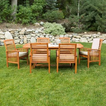 7-Piece Midland Outdoor Patio Dining Set with Cushions | Walker Edison