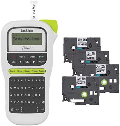 Brother P-Touch, PTH110BP, Easy Portable Label Maker Bundle (4 Label Tapes Included), White, Smal... | Amazon (US)