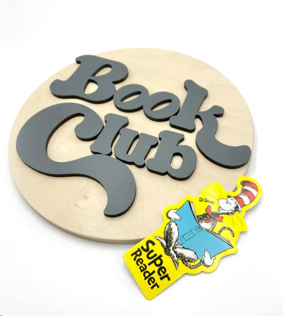 Round Book Club Sign | Etsy | Etsy (US)