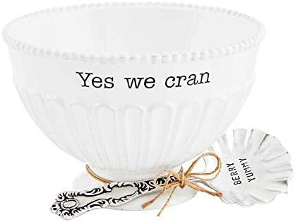 Amazon.com | Mud Pie Yes We Can Cranberry Dish and Serving Spoon Gift Set: Dinnerware & Serveware | Amazon (US)